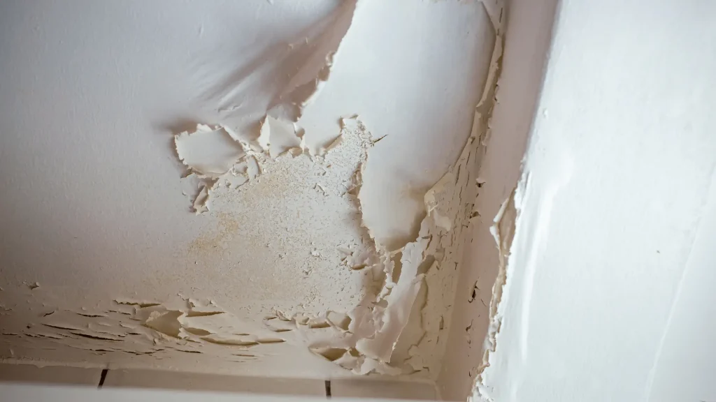 how to stop bathroom ceiling paint peeling uk