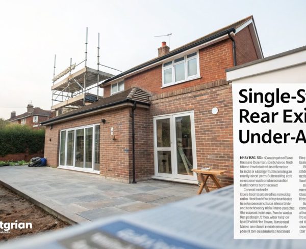 Single-storey rear extension under construction in Kent